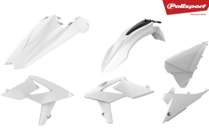 Plastikteile für deine Beta RR in weiß, bestehend aus Frontkotflügel, Heckkotflügel, Tankspoiler und Seitenteilen