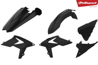 Plastikteile für deine Beta RR in schwarz, bestehend aus Frontkotflügel, Heckkotflügel, Tankspoiler und Seitenteilen