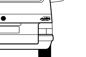 Aufkleber mit dem Schriftzug "Enduro Inside" und einem VW T4
