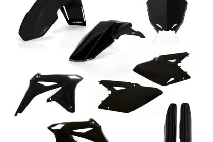 Plastikteile für deine Suzuki RM / RM-Z 450 in schwarz bestehend aus Kotflügel vorn Kotflügel hinten Kühlerspoiler Seitenteile Gabelschützer Startnummerntafel