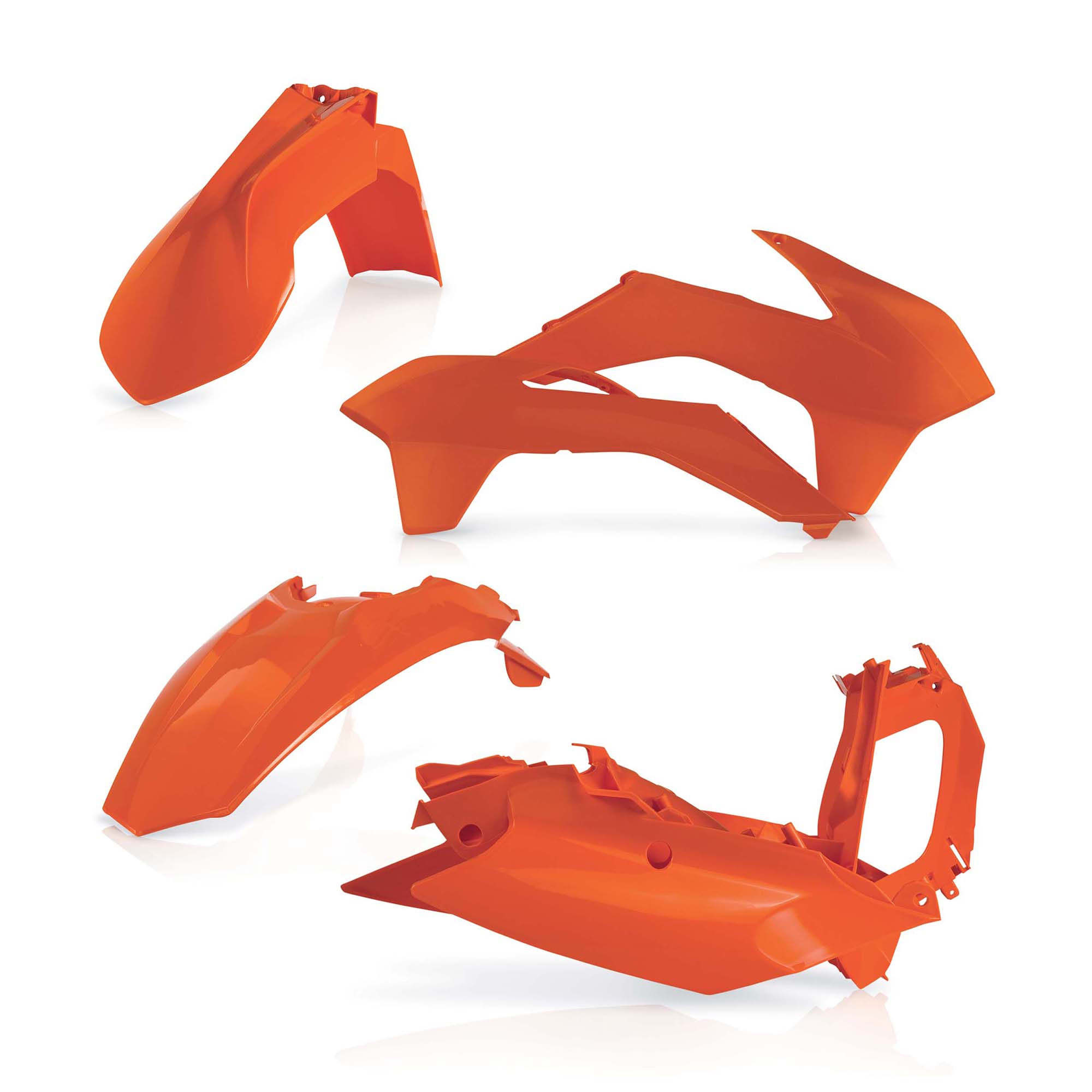Plastikteile für deine KTM EXC / EXC-F 125-500 in orange98 bestehend aus Kotflügel vorn Kotflügel hinten Kühlerspoiler