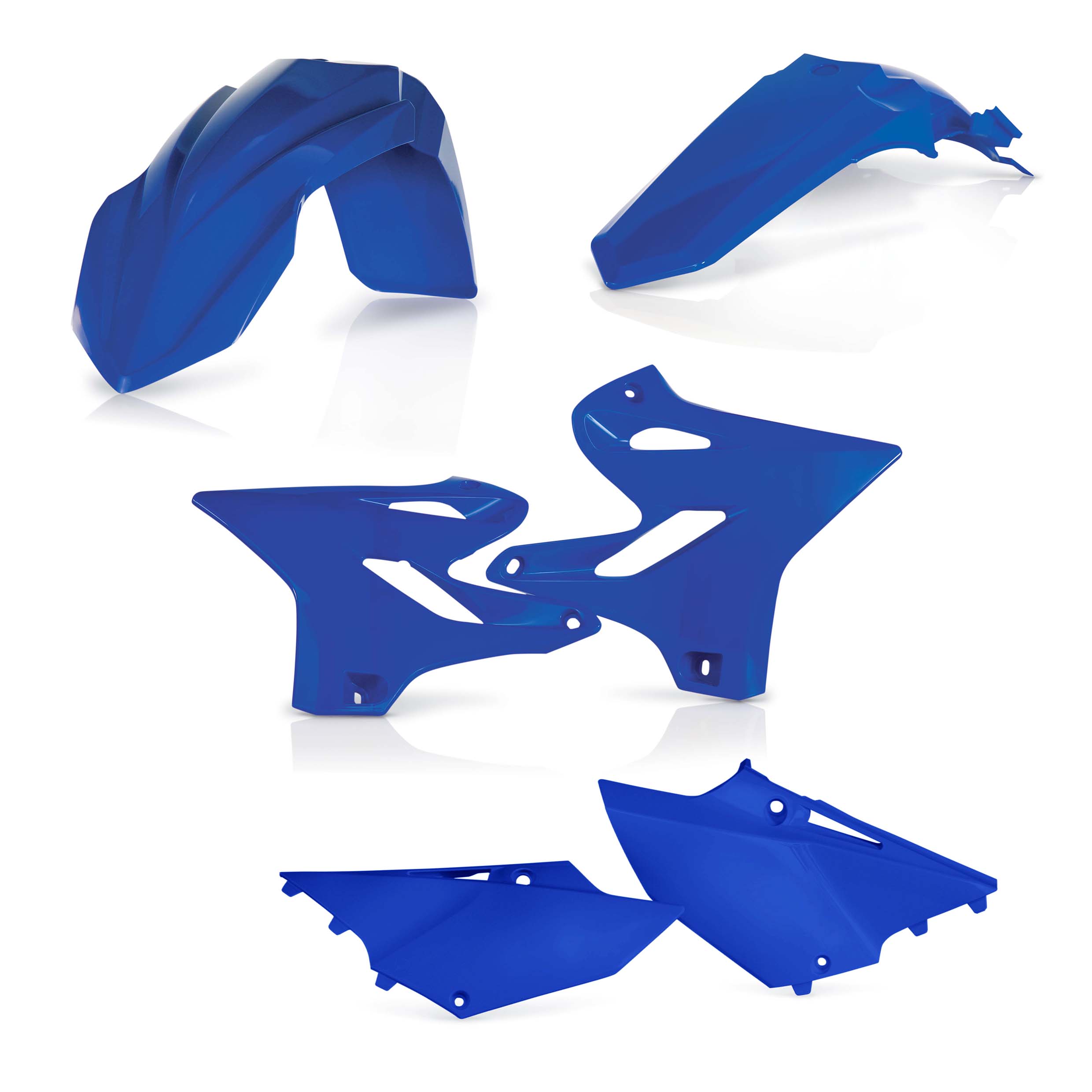 Plastikteile für deine Yamaha YZ / WR 125/250 in original Farbe bestehend aus Kotflügel vorn Kotflügel hinten Kühlerspoiler Seitenteile