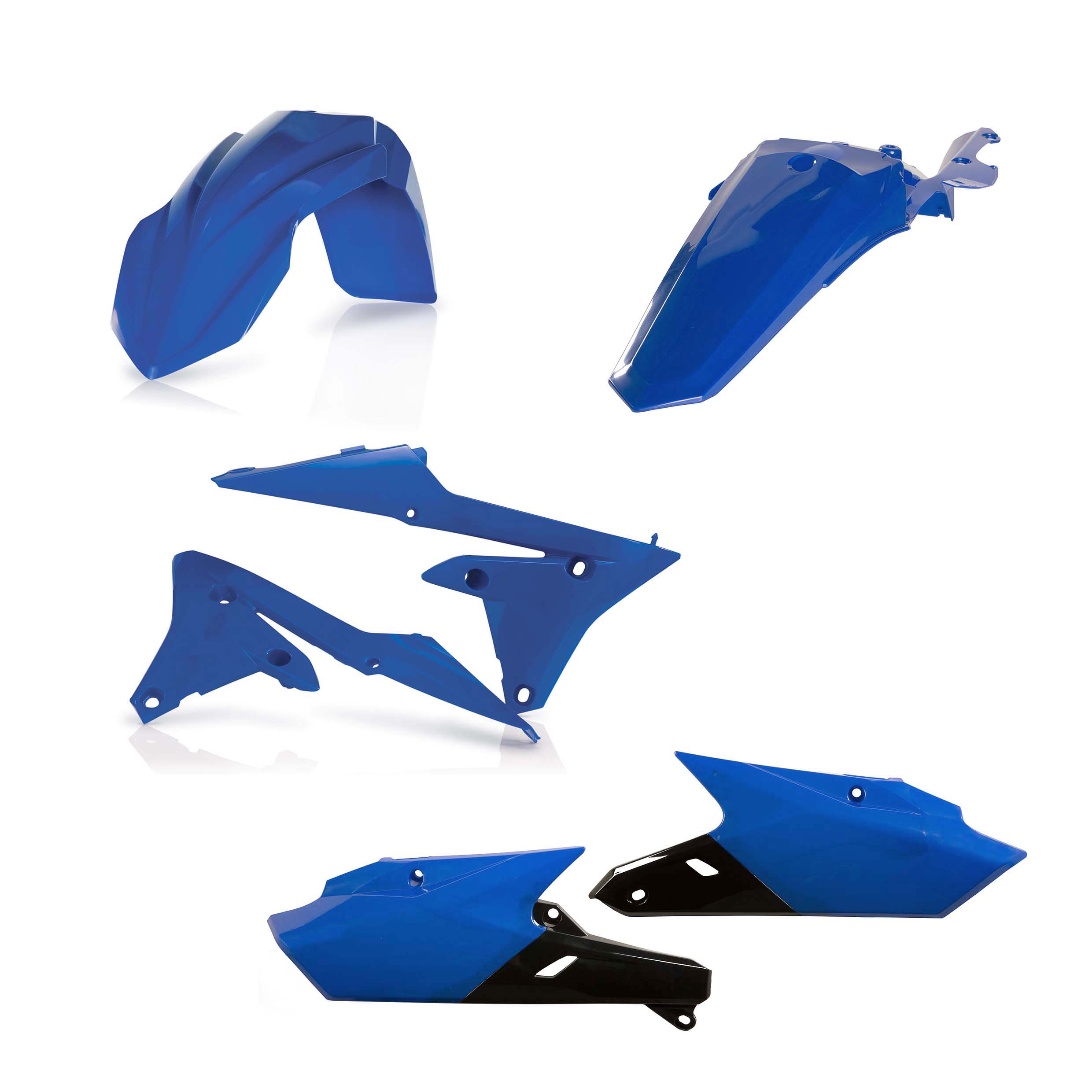 Plastikteile für deine Yamaha WR / WRF 250/450 in blau bestehend aus Kotflügel vorn Kotflügel hinten Kühlerspoiler Seitenteile