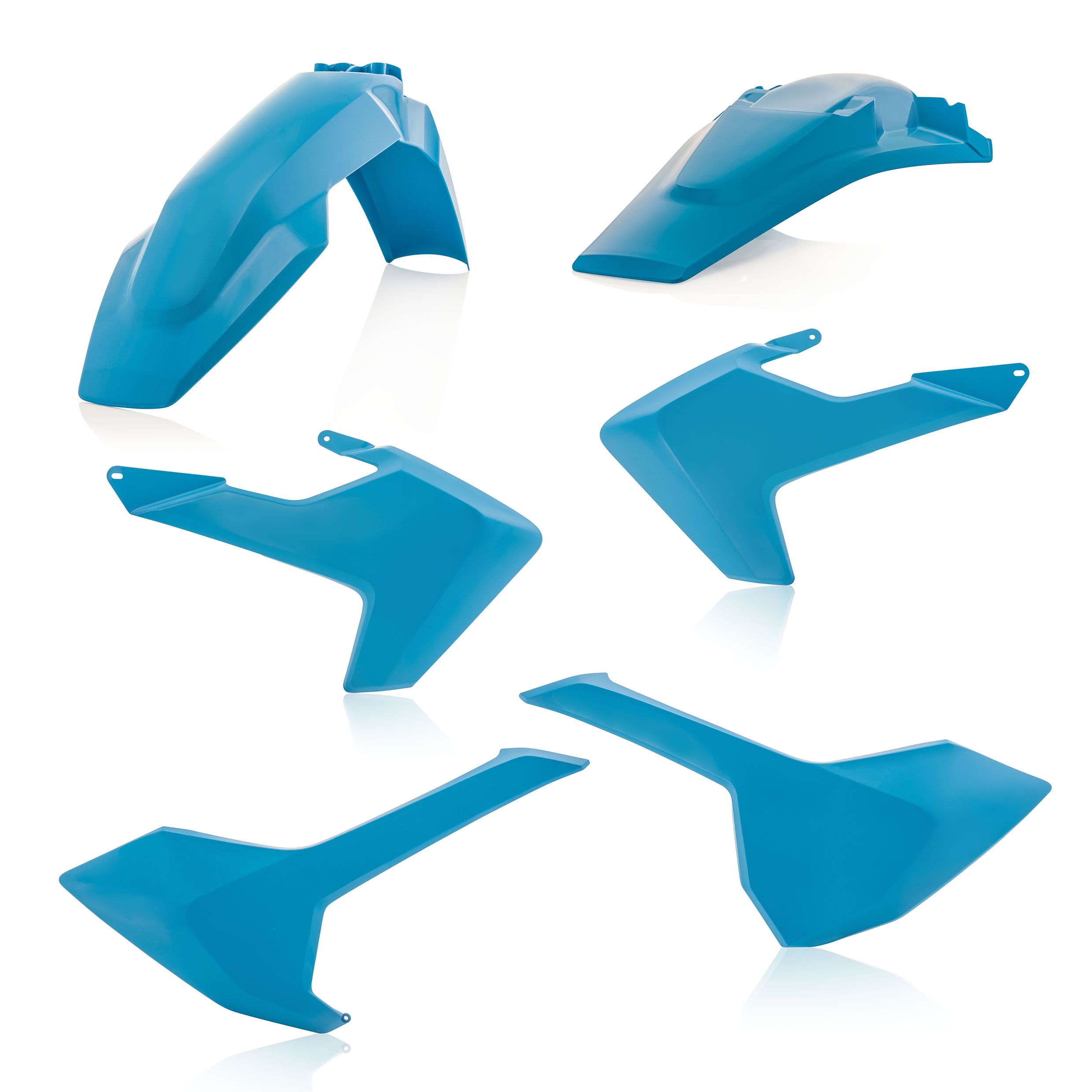 Plastikteile für deine Husqvarna FC / TC 125-450 in blau2 bestehend aus Kotflügel vorn Kotflügel hinten Kühlerspoiler Seitenteile