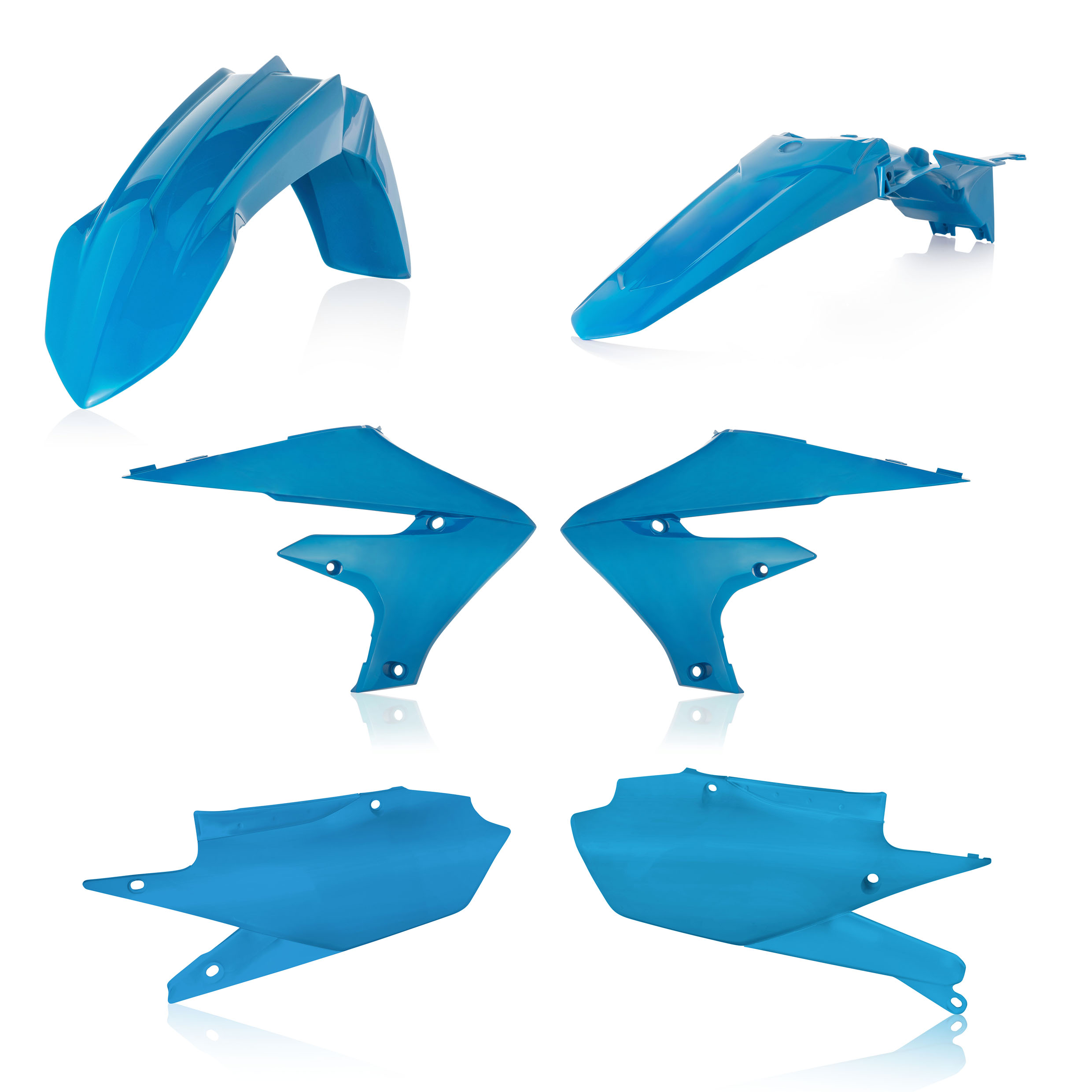 Plastikteile für deine Yamaha YZ / WR / WRF 250/450 in blau2 bestehend aus Kotflügel vorn Kotflügel hinten Kühlerspoiler Seitenteile