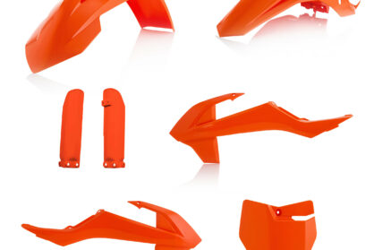 Plastikteile für deine KTM SX 65 in orange16 bestehend aus Kotflügel vorn Kotflügel hinten Kühlerspoiler Seitenteile Gabelschützer Startnummerntafel